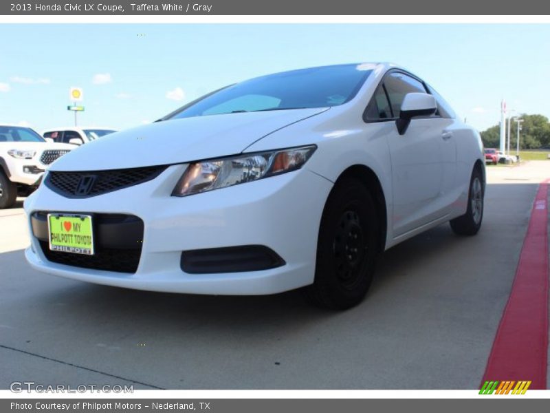 Taffeta White / Gray 2013 Honda Civic LX Coupe