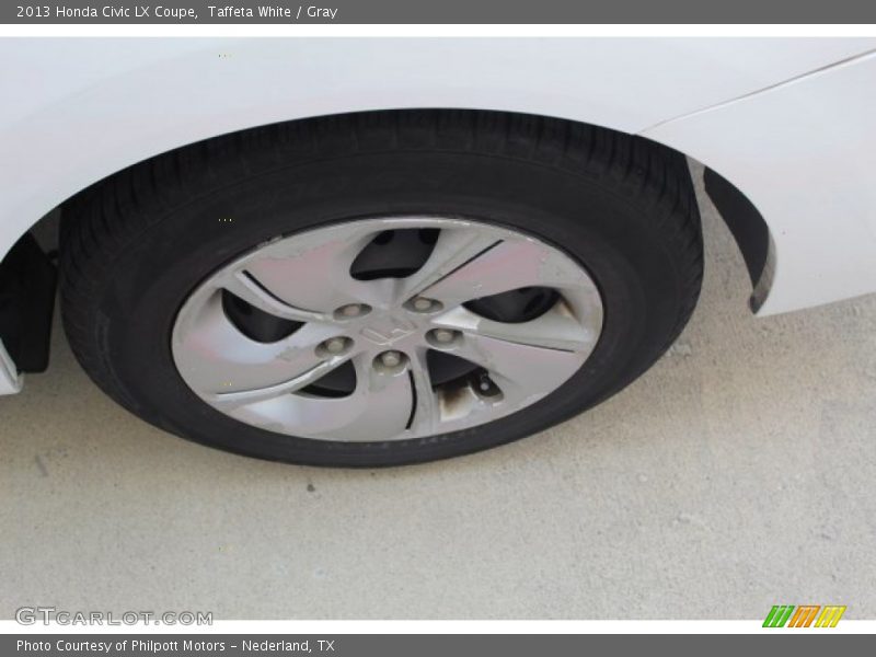 Taffeta White / Gray 2013 Honda Civic LX Coupe