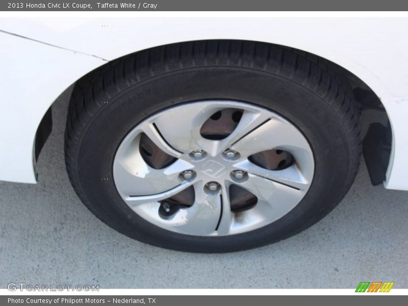 Taffeta White / Gray 2013 Honda Civic LX Coupe
