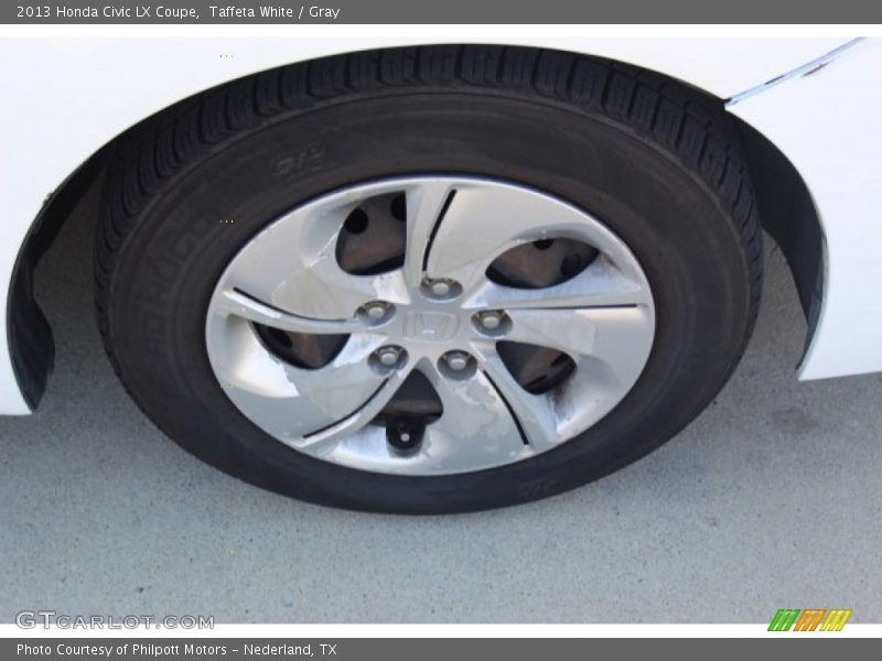 Taffeta White / Gray 2013 Honda Civic LX Coupe