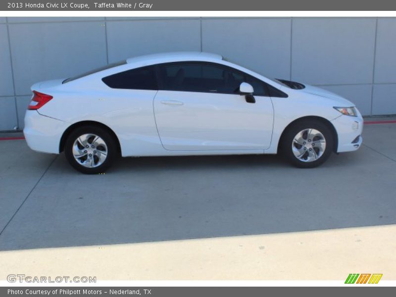 Taffeta White / Gray 2013 Honda Civic LX Coupe