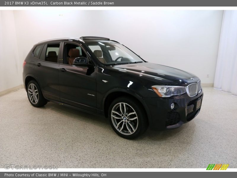 Carbon Black Metallic / Saddle Brown 2017 BMW X3 xDrive35i
