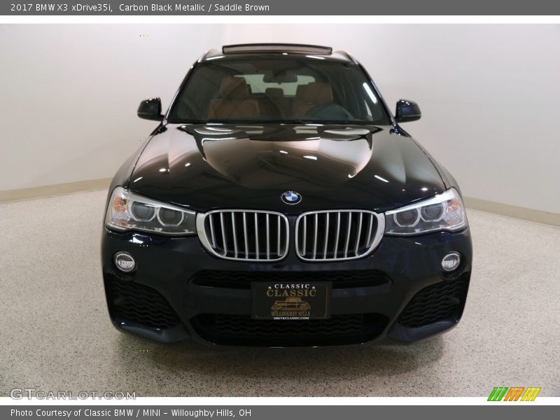 Carbon Black Metallic / Saddle Brown 2017 BMW X3 xDrive35i