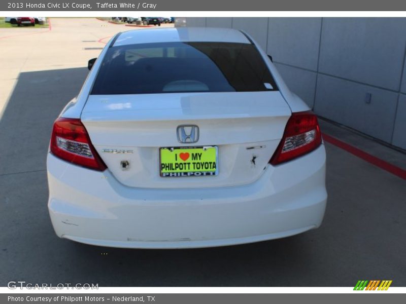 Taffeta White / Gray 2013 Honda Civic LX Coupe