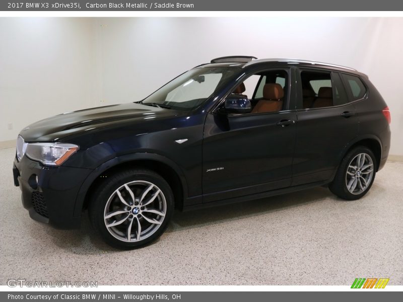 Carbon Black Metallic / Saddle Brown 2017 BMW X3 xDrive35i