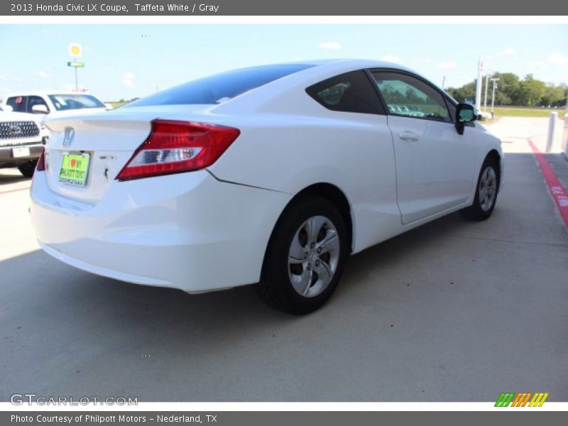Taffeta White / Gray 2013 Honda Civic LX Coupe