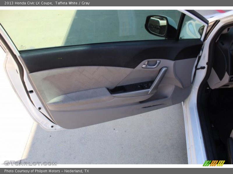 Taffeta White / Gray 2013 Honda Civic LX Coupe