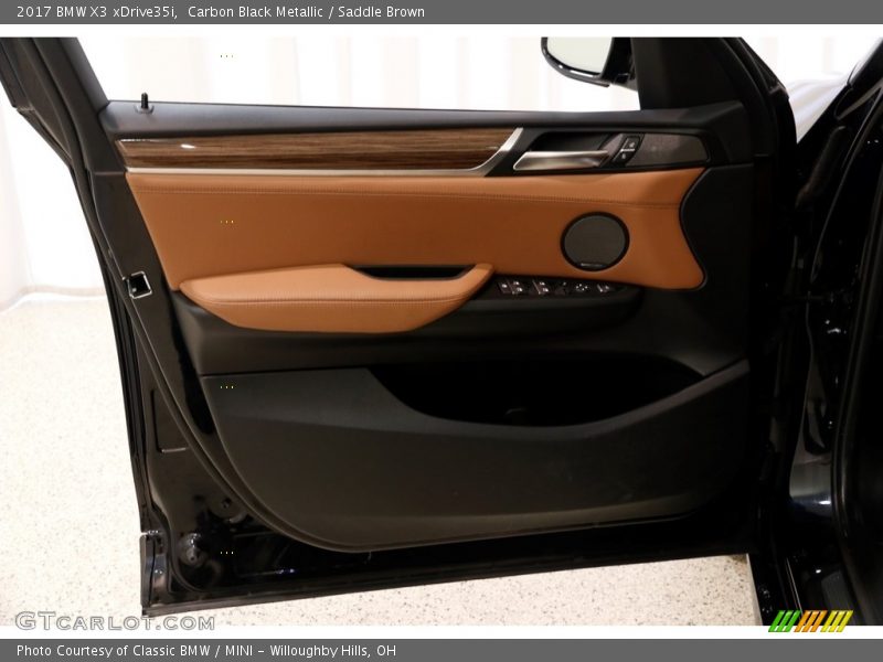 Carbon Black Metallic / Saddle Brown 2017 BMW X3 xDrive35i