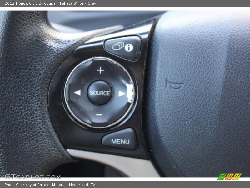 Taffeta White / Gray 2013 Honda Civic LX Coupe