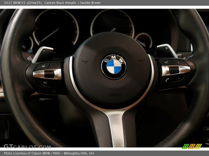 Carbon Black Metallic / Saddle Brown 2017 BMW X3 xDrive35i