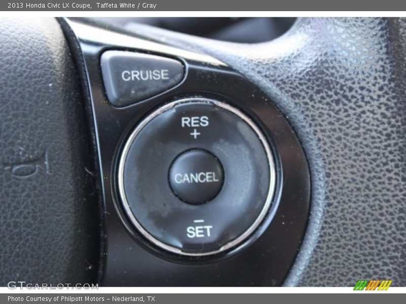 Taffeta White / Gray 2013 Honda Civic LX Coupe