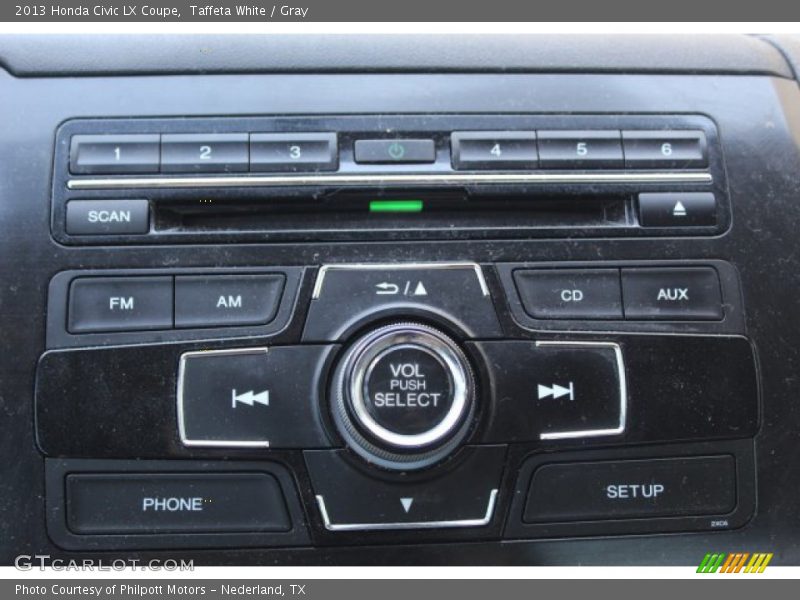 Taffeta White / Gray 2013 Honda Civic LX Coupe