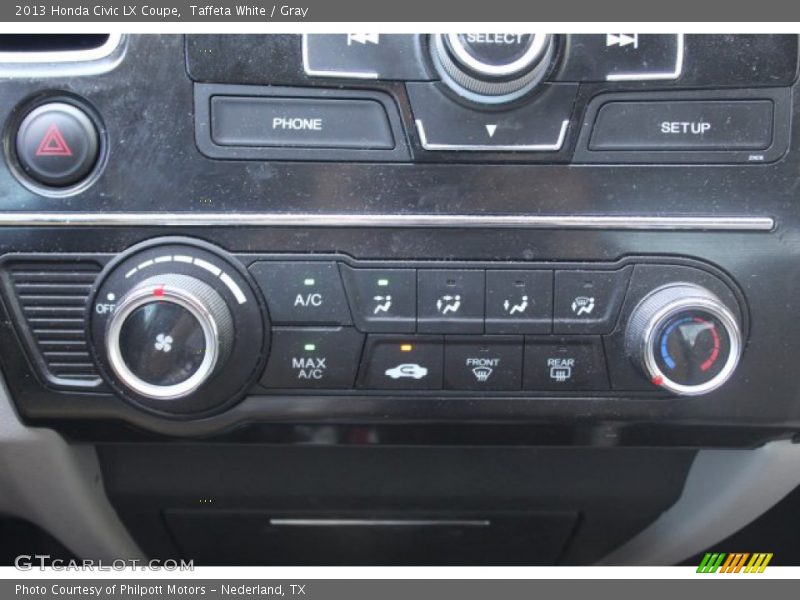 Taffeta White / Gray 2013 Honda Civic LX Coupe
