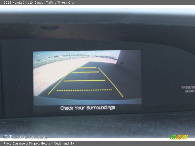 Taffeta White / Gray 2013 Honda Civic LX Coupe