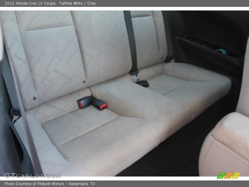 Taffeta White / Gray 2013 Honda Civic LX Coupe