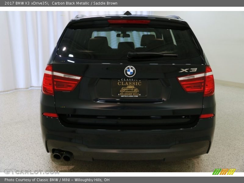 Carbon Black Metallic / Saddle Brown 2017 BMW X3 xDrive35i