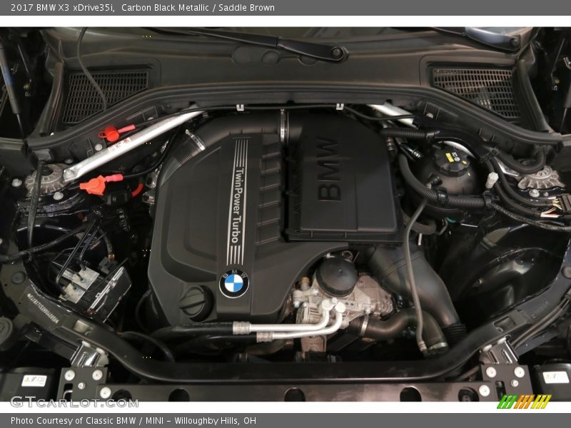 Carbon Black Metallic / Saddle Brown 2017 BMW X3 xDrive35i