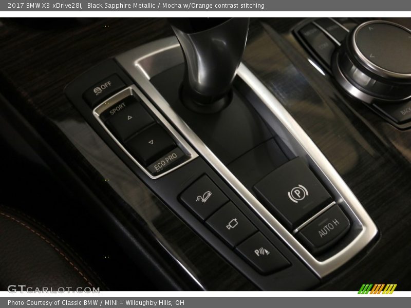 Black Sapphire Metallic / Mocha w/Orange contrast stitching 2017 BMW X3 xDrive28i