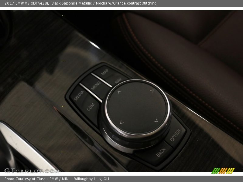 Black Sapphire Metallic / Mocha w/Orange contrast stitching 2017 BMW X3 xDrive28i