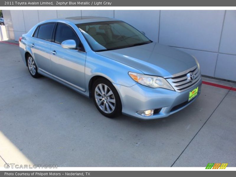 Zephyr Blue Metallic / Light Gray 2011 Toyota Avalon Limited