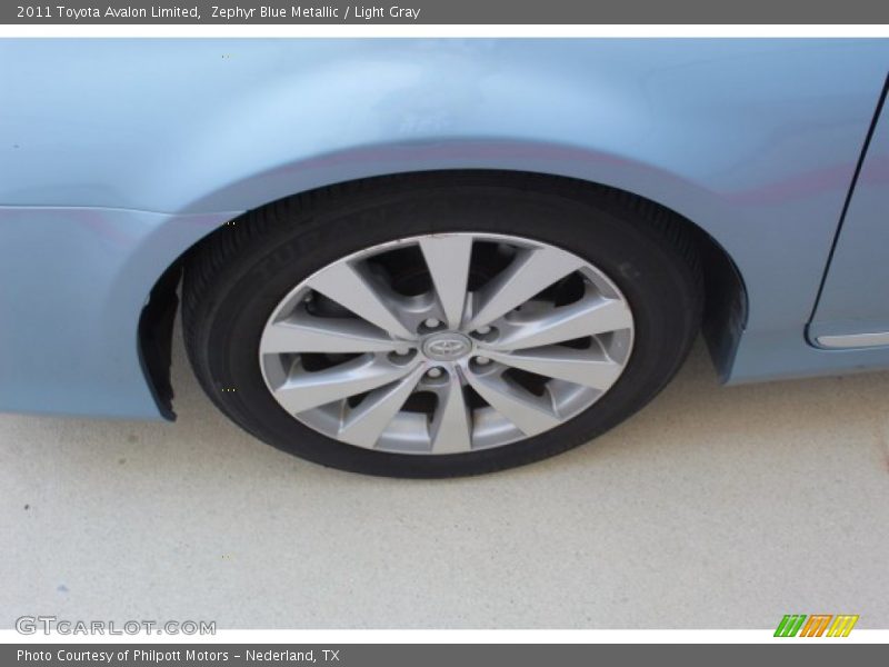 Zephyr Blue Metallic / Light Gray 2011 Toyota Avalon Limited