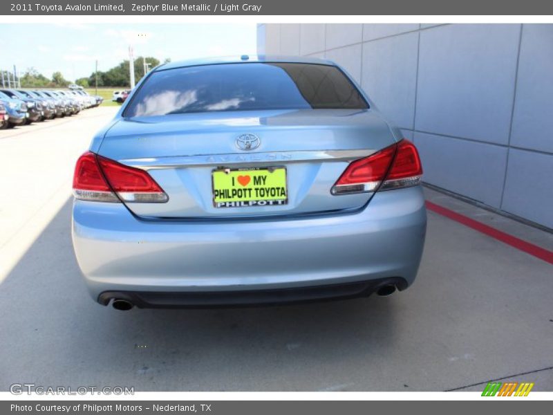 Zephyr Blue Metallic / Light Gray 2011 Toyota Avalon Limited