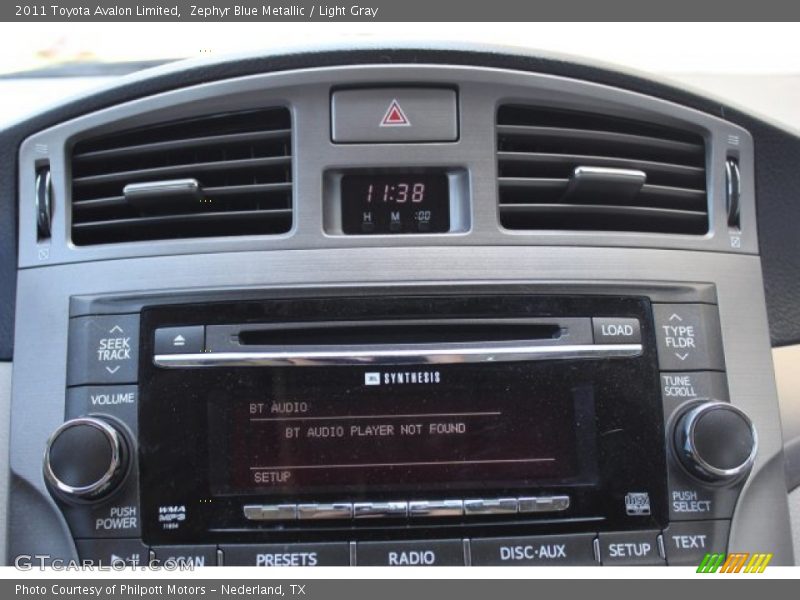 Zephyr Blue Metallic / Light Gray 2011 Toyota Avalon Limited