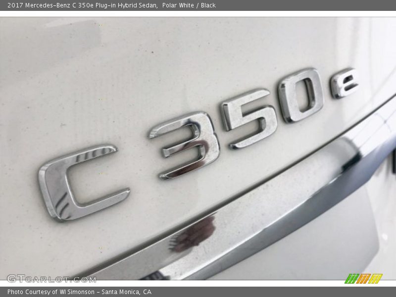 Polar White / Black 2017 Mercedes-Benz C 350e Plug-in Hybrid Sedan