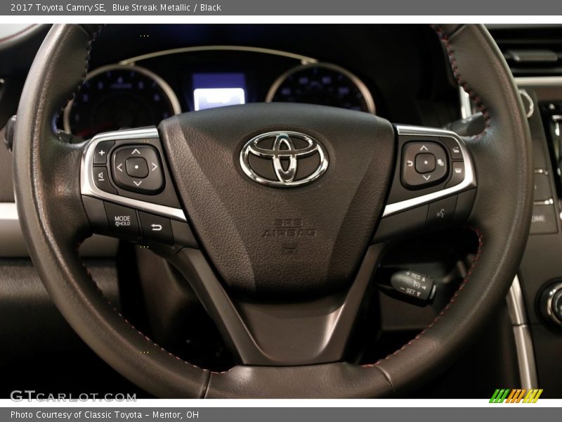 Blue Streak Metallic / Black 2017 Toyota Camry SE