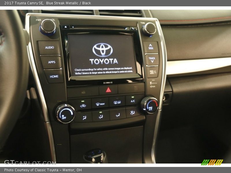 Blue Streak Metallic / Black 2017 Toyota Camry SE