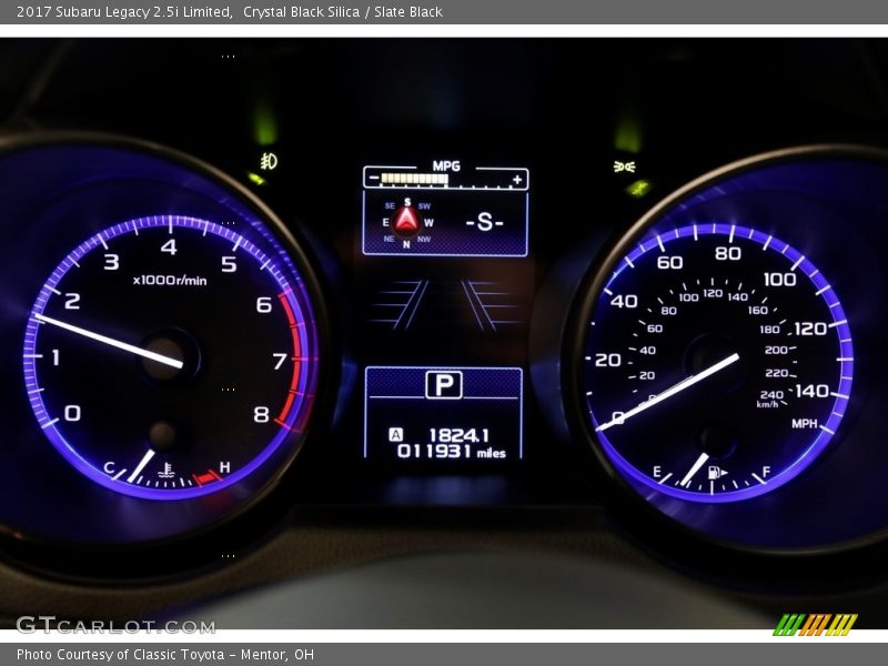 Crystal Black Silica / Slate Black 2017 Subaru Legacy 2.5i Limited