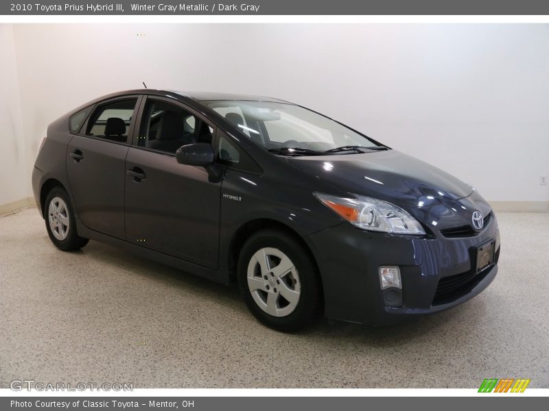 Winter Gray Metallic / Dark Gray 2010 Toyota Prius Hybrid III