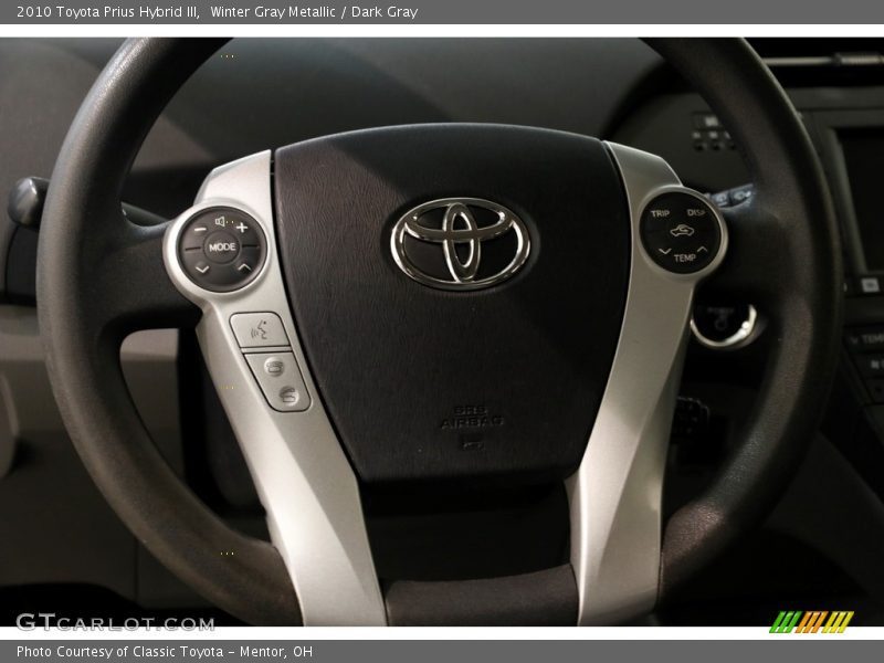 Winter Gray Metallic / Dark Gray 2010 Toyota Prius Hybrid III