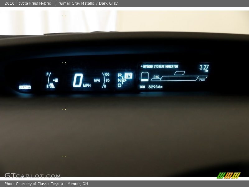 Winter Gray Metallic / Dark Gray 2010 Toyota Prius Hybrid III
