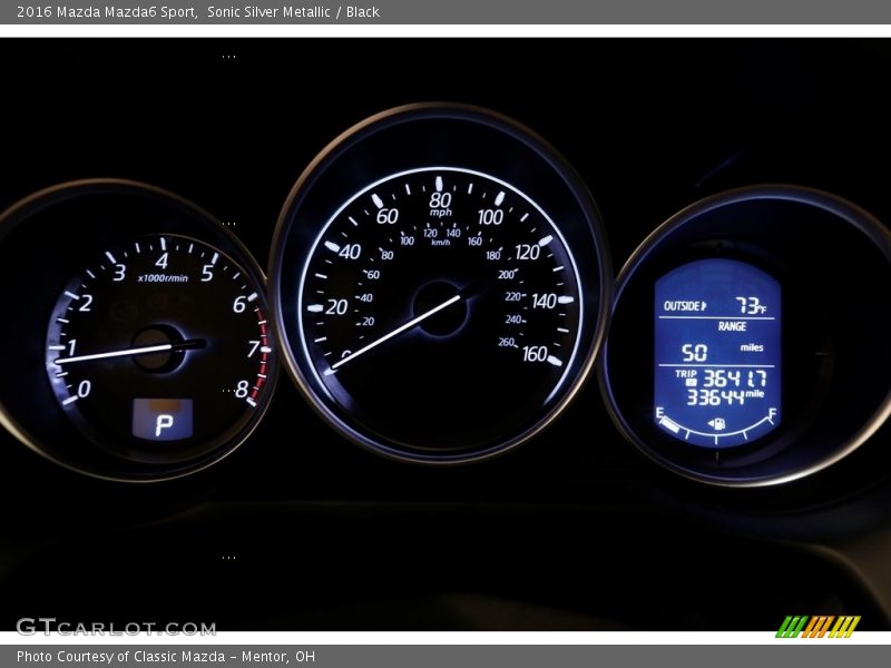 Sonic Silver Metallic / Black 2016 Mazda Mazda6 Sport