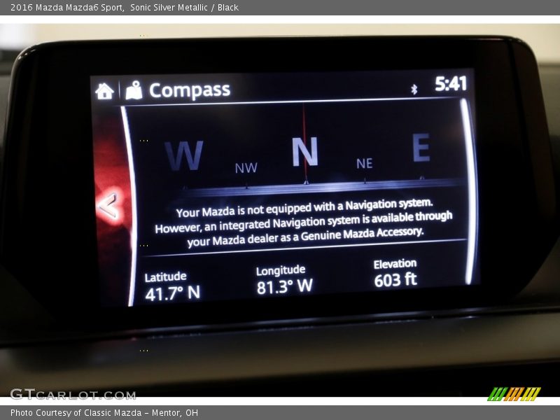Sonic Silver Metallic / Black 2016 Mazda Mazda6 Sport