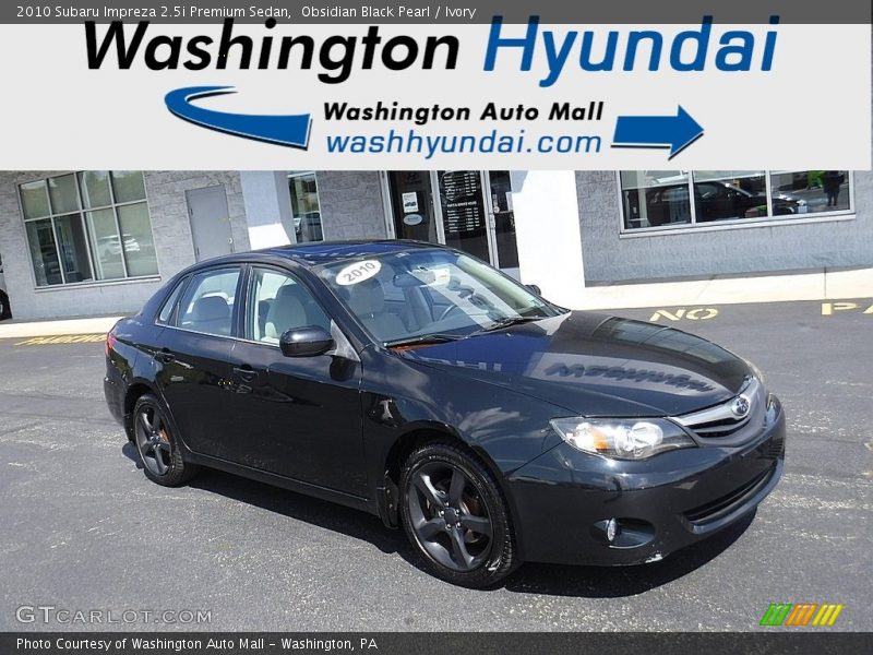 Obsidian Black Pearl / Ivory 2010 Subaru Impreza 2.5i Premium Sedan