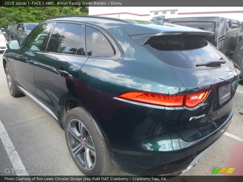 British Racing Green Metallic / Ebony 2018 Jaguar F-PACE S AWD