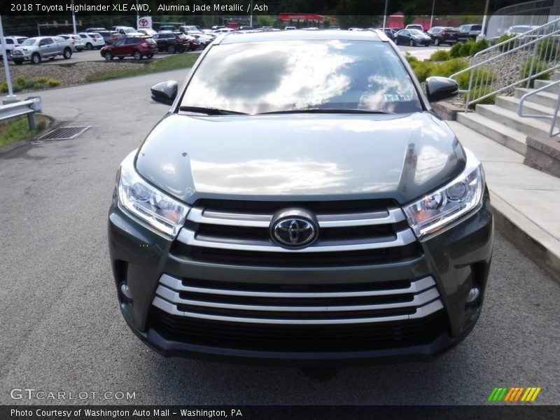 Alumina Jade Metallic / Ash 2018 Toyota Highlander XLE AWD