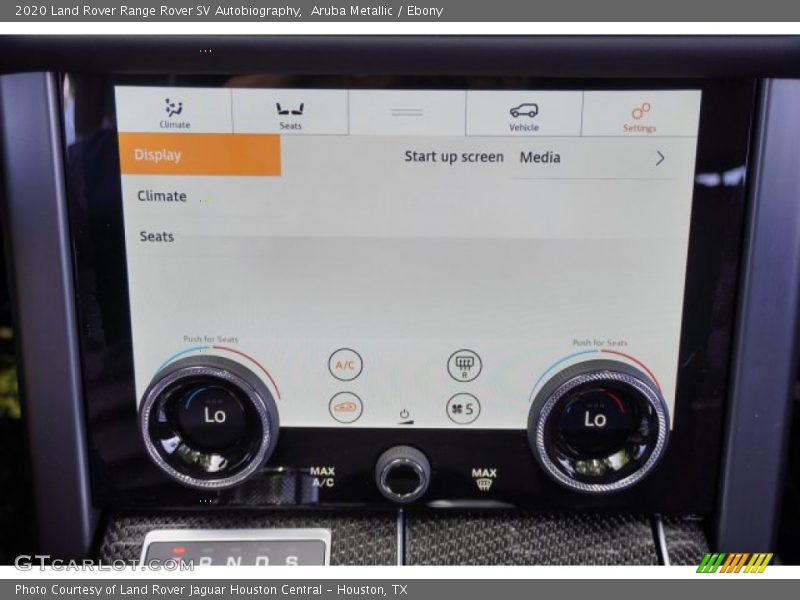 Controls of 2020 Range Rover SV Autobiography