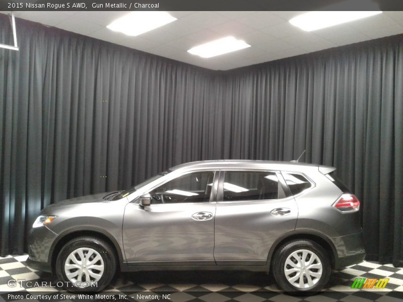 Gun Metallic / Charcoal 2015 Nissan Rogue S AWD