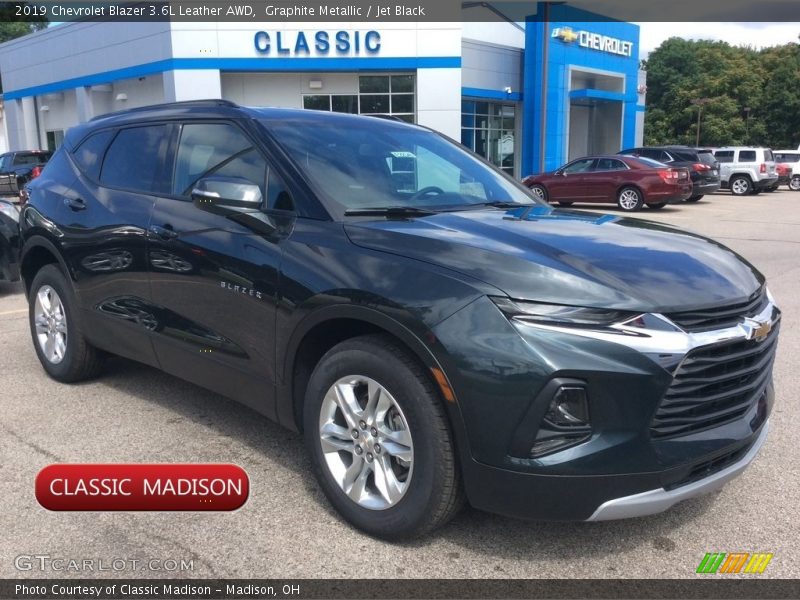 Graphite Metallic / Jet Black 2019 Chevrolet Blazer 3.6L Leather AWD