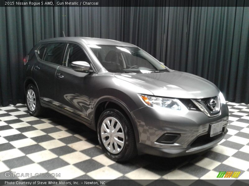 Gun Metallic / Charcoal 2015 Nissan Rogue S AWD