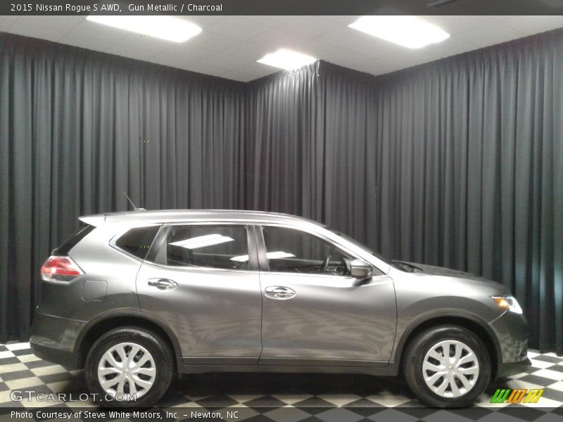 Gun Metallic / Charcoal 2015 Nissan Rogue S AWD
