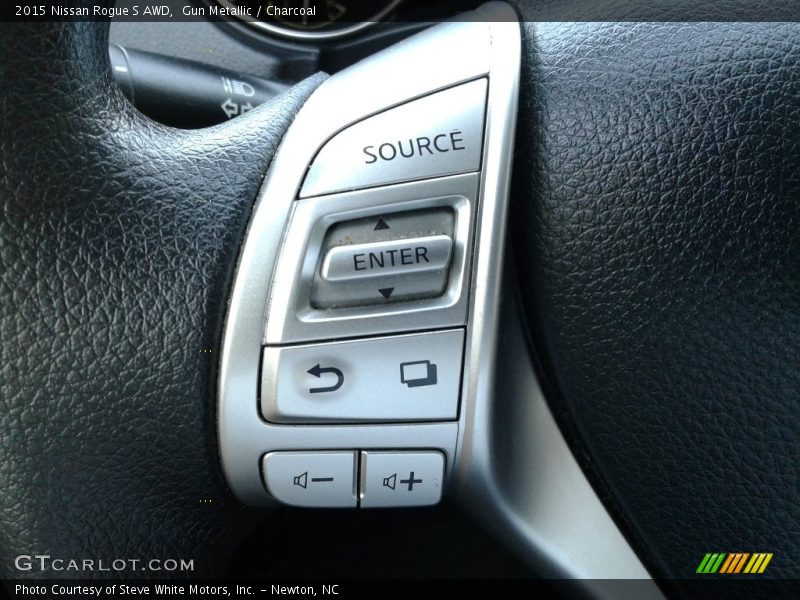 Gun Metallic / Charcoal 2015 Nissan Rogue S AWD