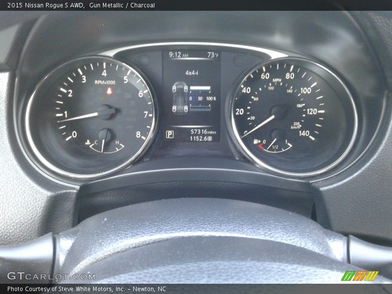 Gun Metallic / Charcoal 2015 Nissan Rogue S AWD