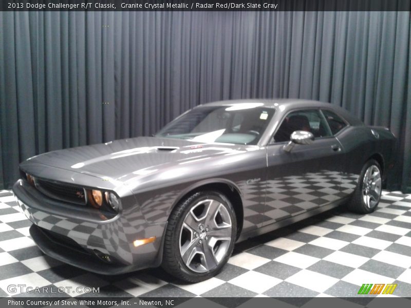 Granite Crystal Metallic / Radar Red/Dark Slate Gray 2013 Dodge Challenger R/T Classic