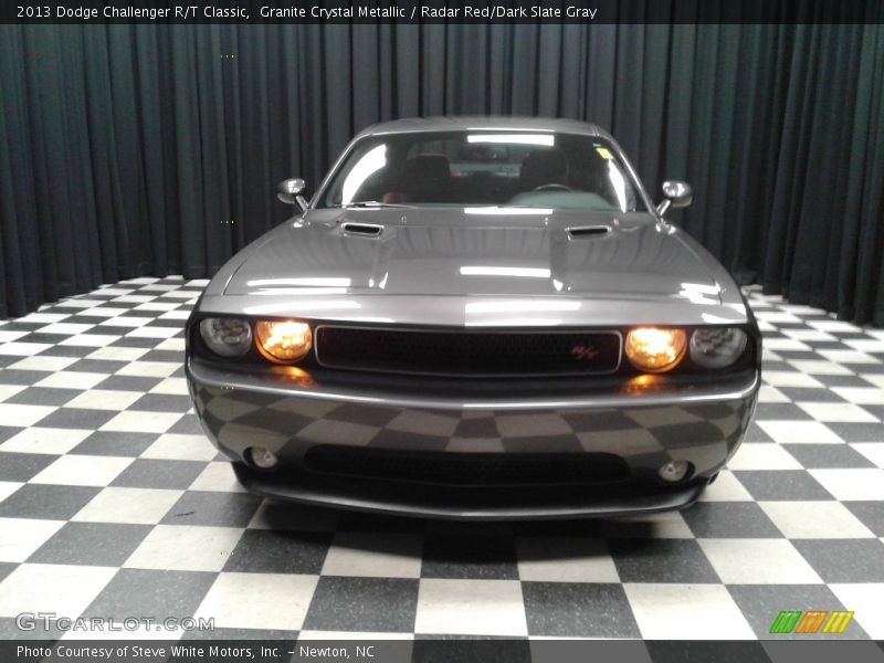 Granite Crystal Metallic / Radar Red/Dark Slate Gray 2013 Dodge Challenger R/T Classic