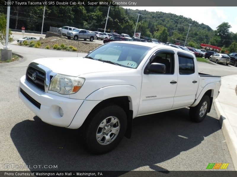 Super White / Graphite Gray 2007 Toyota Tacoma V6 SR5 Double Cab 4x4