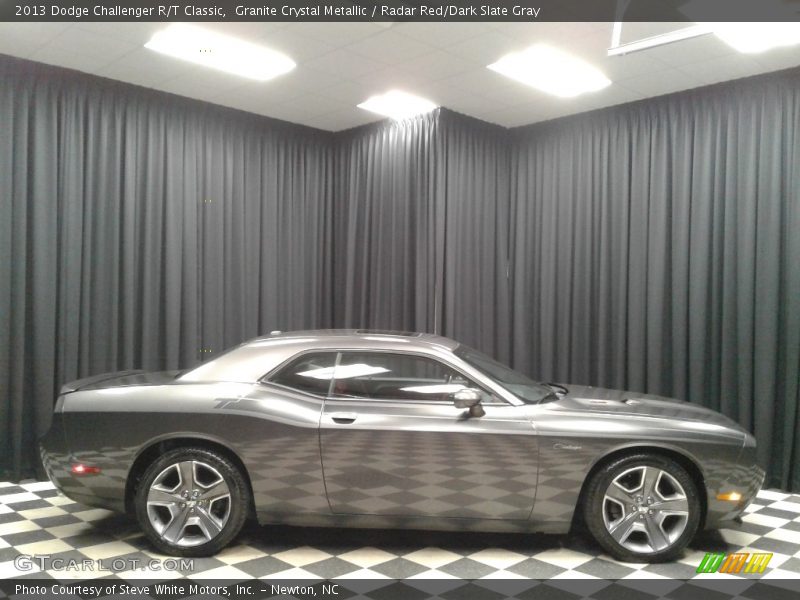 Granite Crystal Metallic / Radar Red/Dark Slate Gray 2013 Dodge Challenger R/T Classic